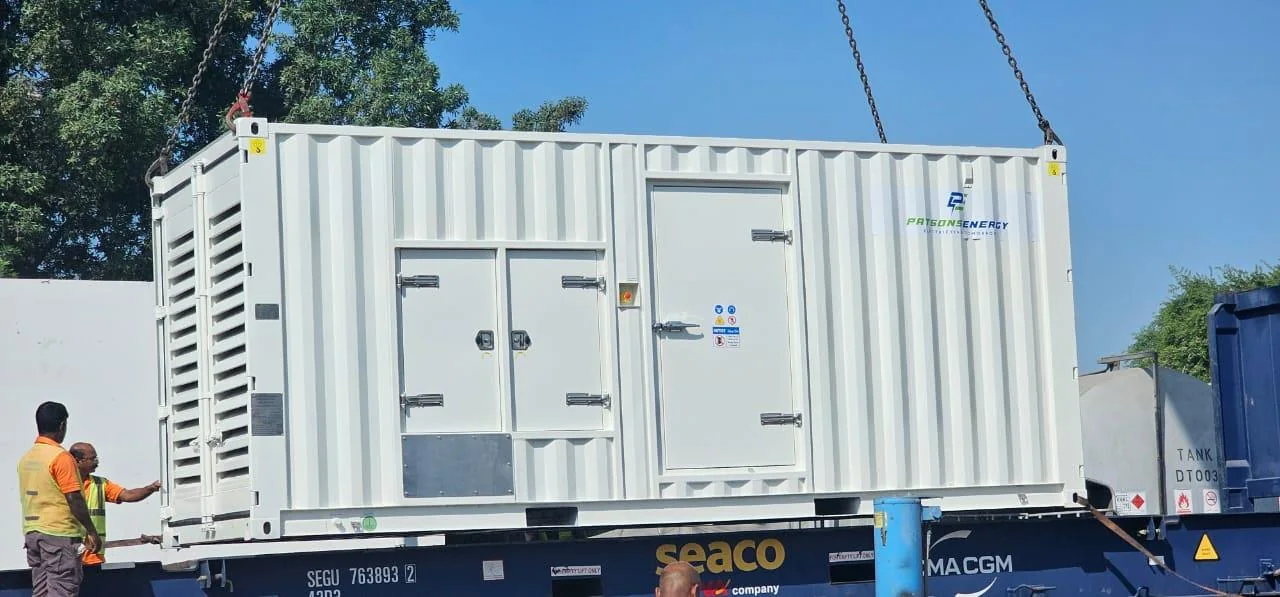 Patsons Energy containerized generator package prepared for dispatch